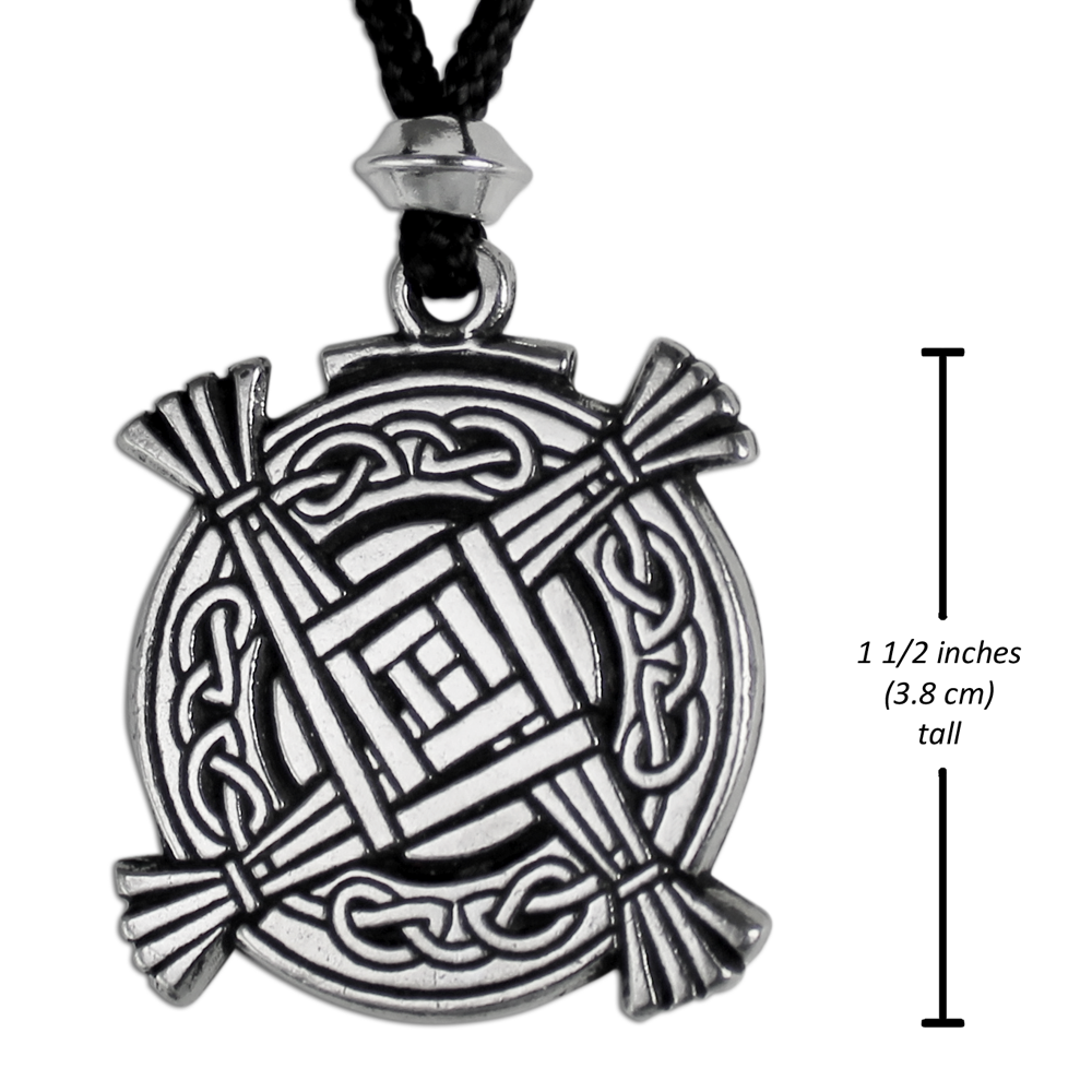 Brigids Cross Pendant Necklace Wiccan Pagan Jewelry