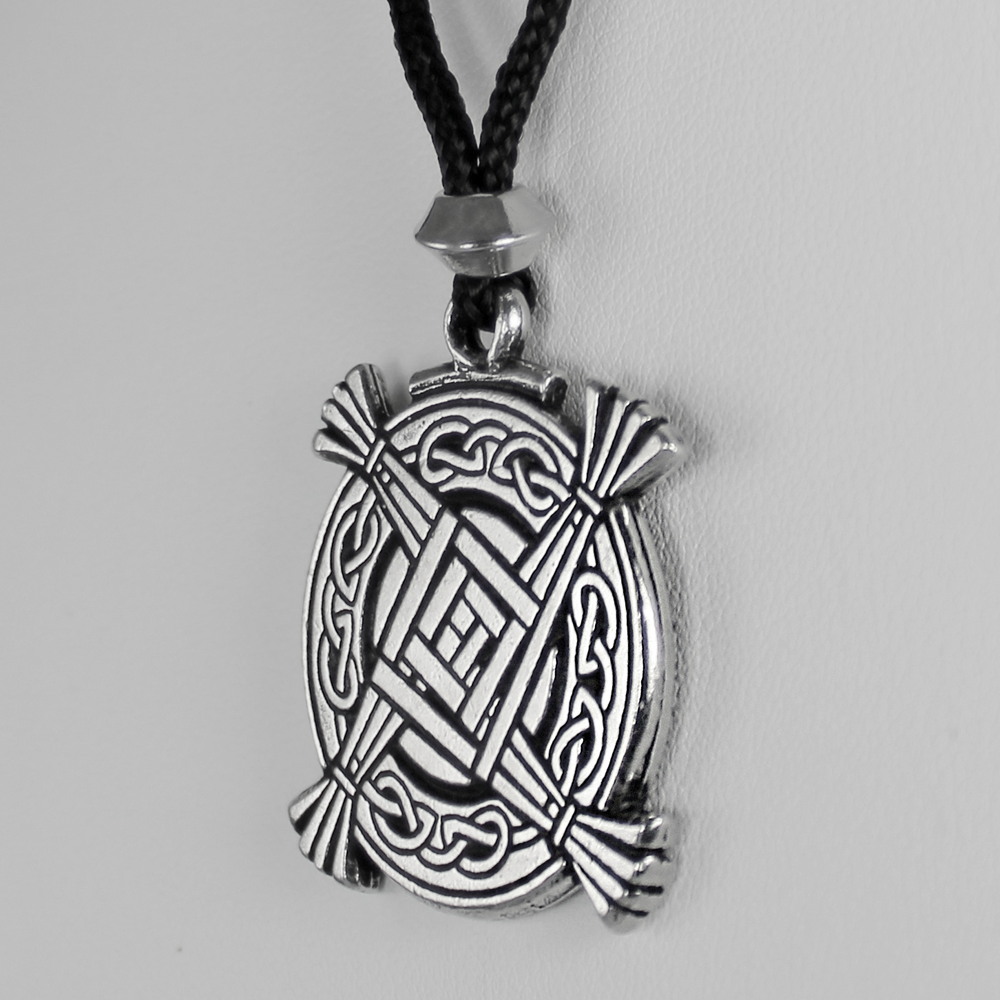 Pewter Brigids Cross Pendant Wiccan Pagan Jewelry
