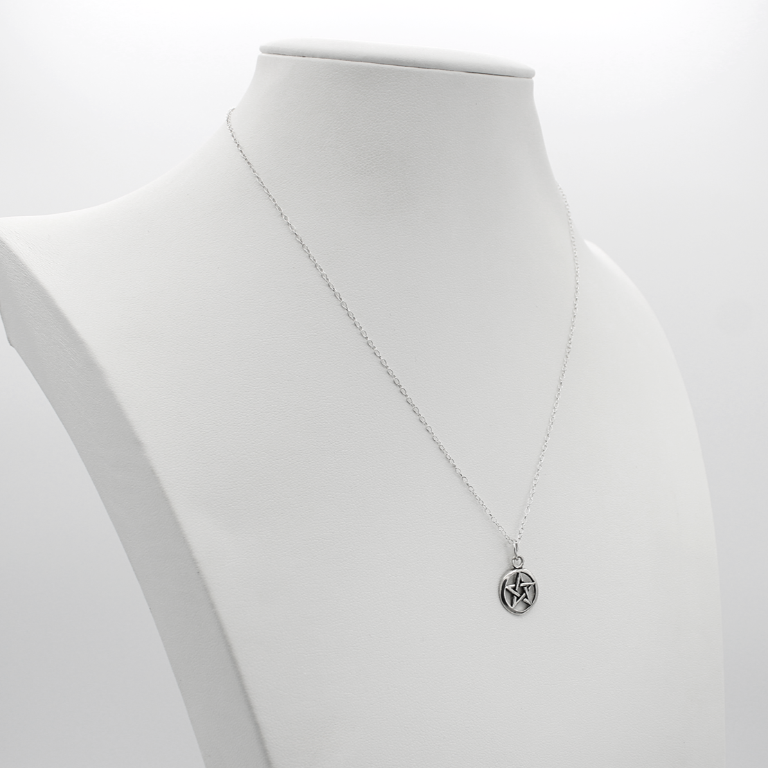 Tiny Witch Pendant Pentagram Necklace Pagan Jewelry Witch Shop Charm Online Wiccan Store