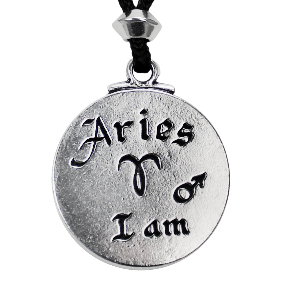 Pewter Zodiac Jewelry Aries Necklace Talisman