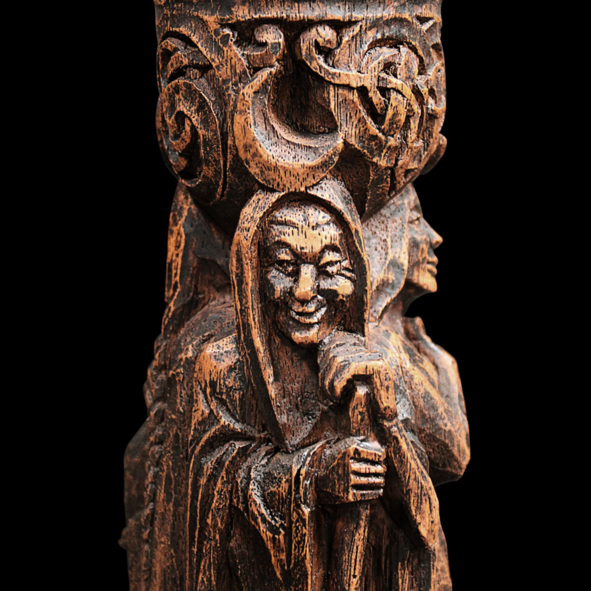 Wiccan Triple Goddess Candle Holder - Crone Samhain Decoration ritual tool Statue