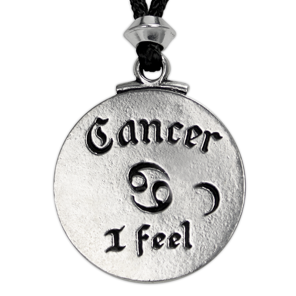 Pewter Cancer Necklace Zodiac Jewelry