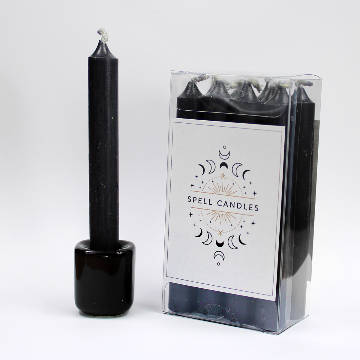 Black Spell Candles for Protection, Banishment, Breaking curses, hexes, jinxes, Absorbing Negative energy, Binding spells, Shadow Work