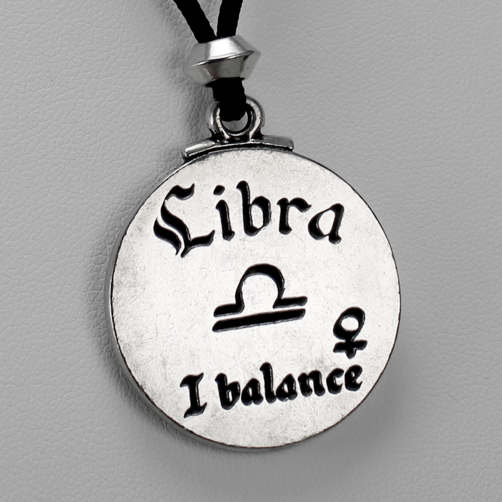 Pewter Libra Necklace Zodiac Jewelry Talisman