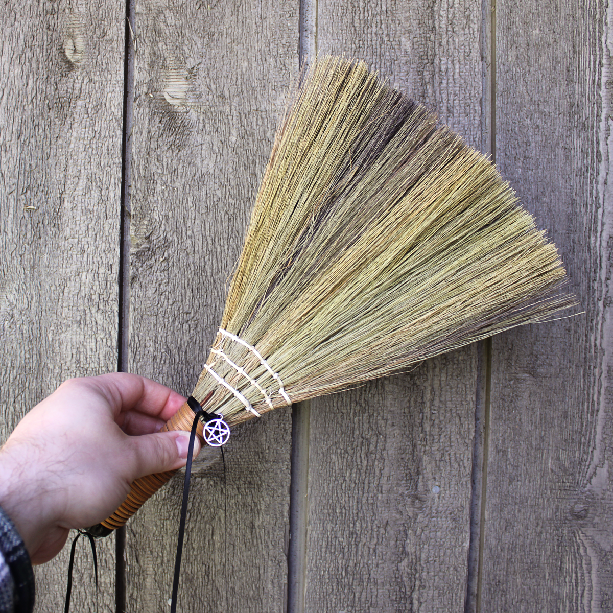 Hand Crafted Witches Broom  12.5 Inch Besom  Wiccan Altar Supplies Witchcraft Ritual Tools