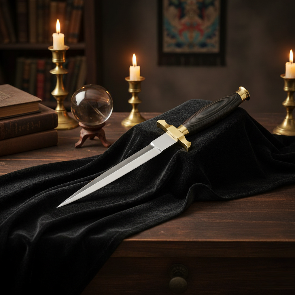 A magical tool from our witch store, this athame is perfect for casting circles and ritual work.