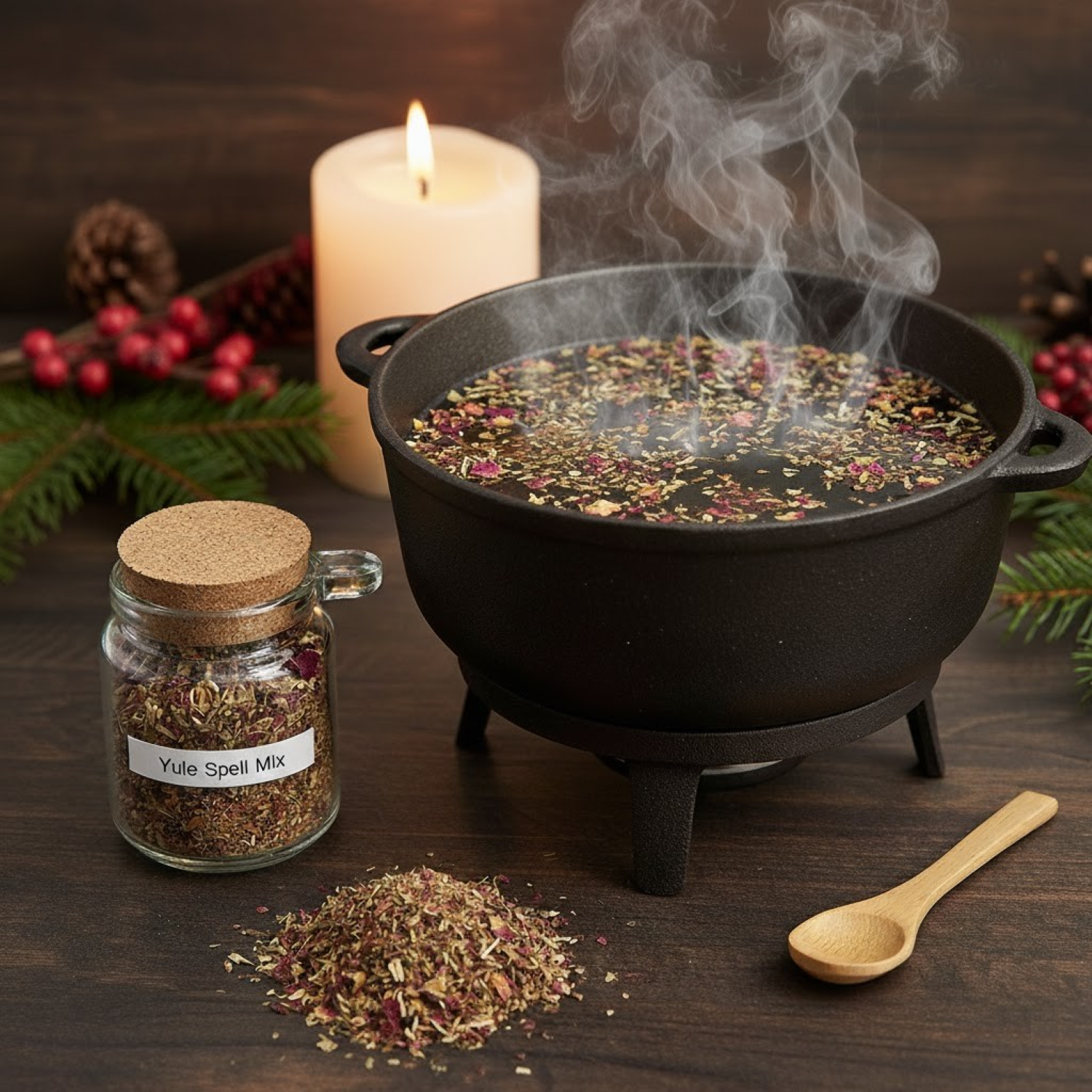 Yule Spell Mix | Midwinter Rituals Item | winter solstice spells | wiccan gifts | yule supplies | Yule ritual tools | witchy presents