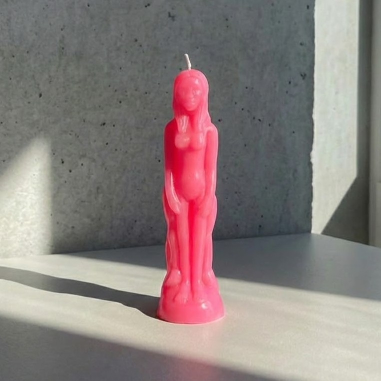 Female Figure Candle | Pink