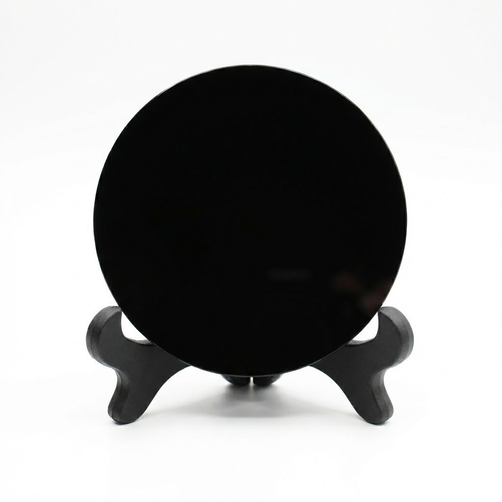 Black Obsidian Scrying Mirror Kit for Shadow Work | Moonlight