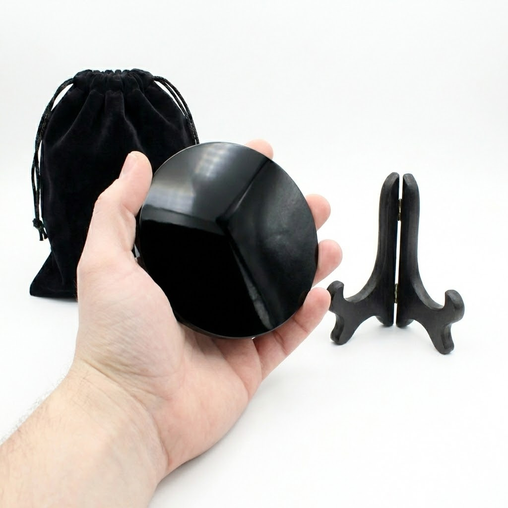 Black Obsidian Scrying Mirror