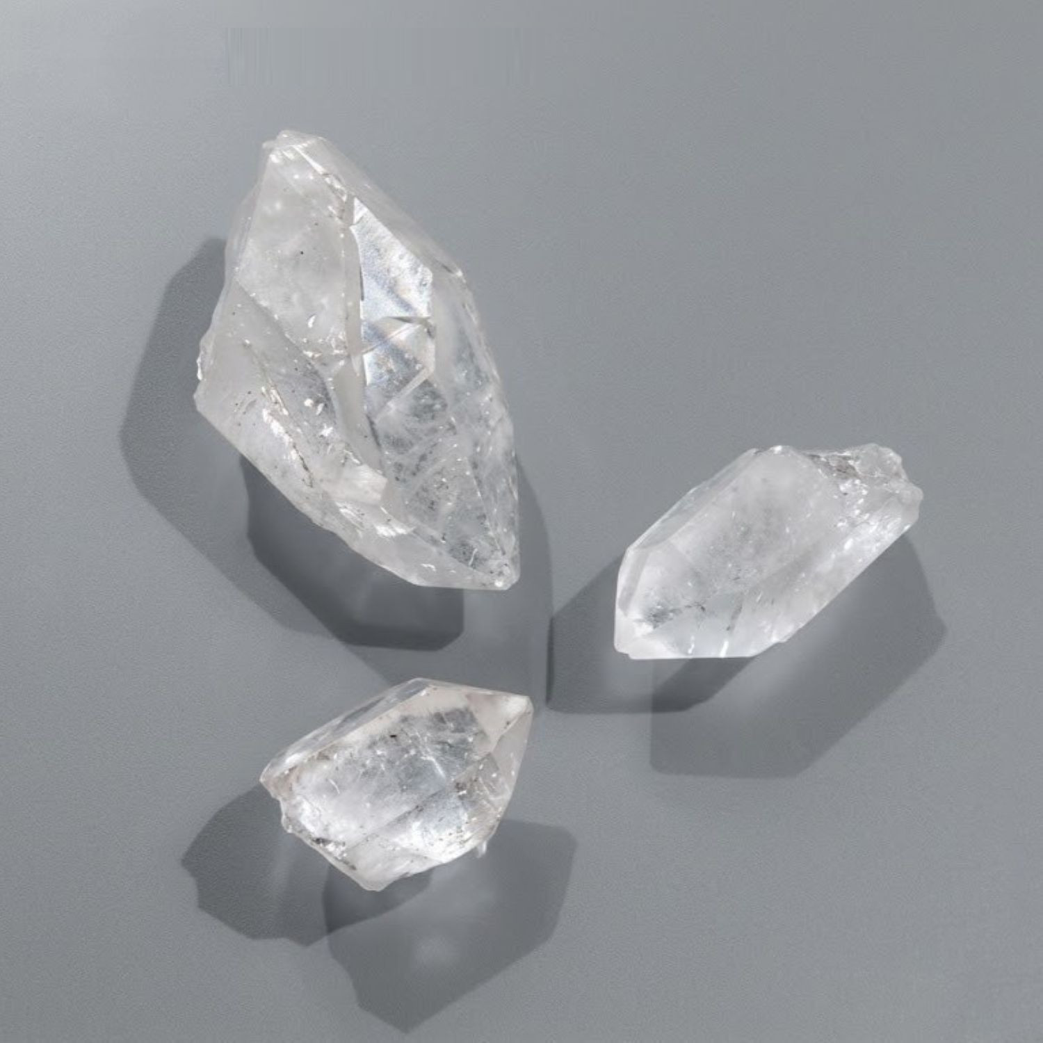 Clear Quartz Crystal Points | 3 Piece Set | Natural Quartz - Brazil