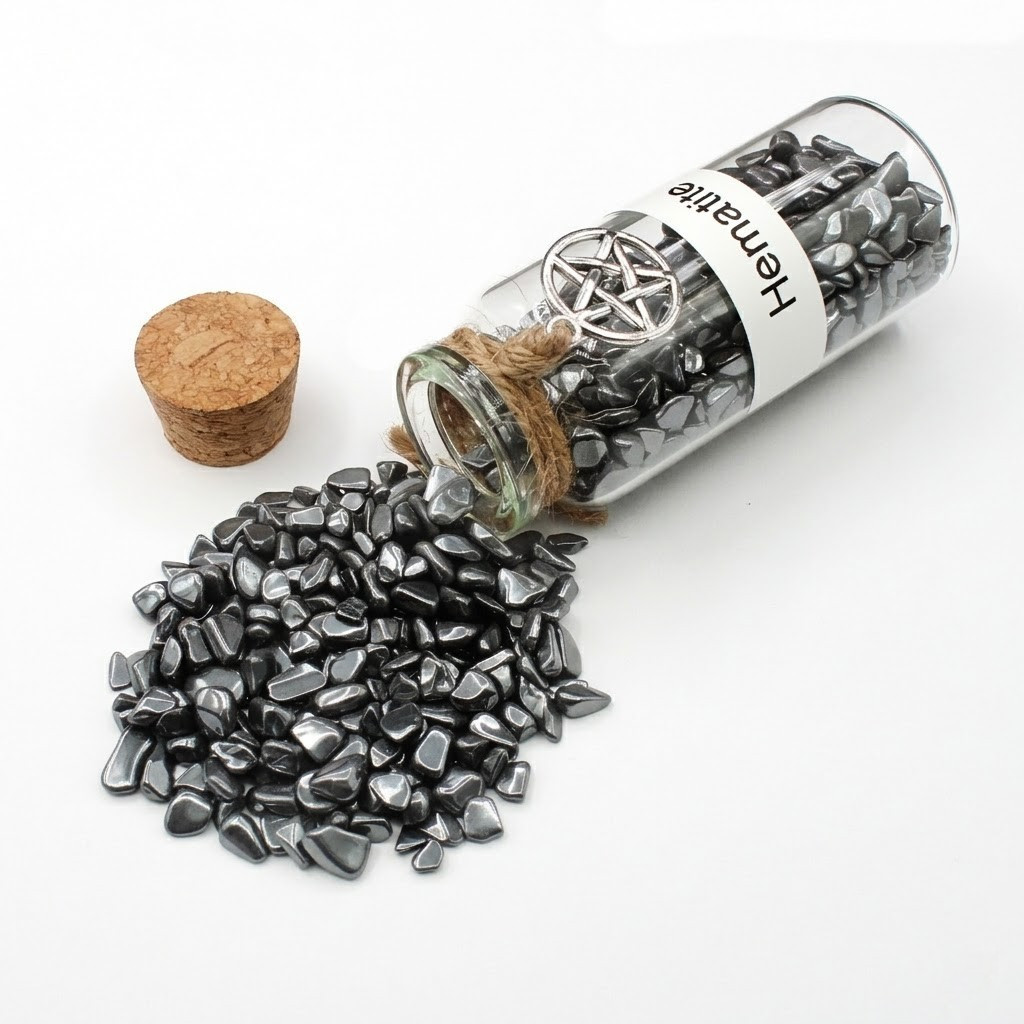 Hematite - Apothecary Bottle - Witchcraft Essentials