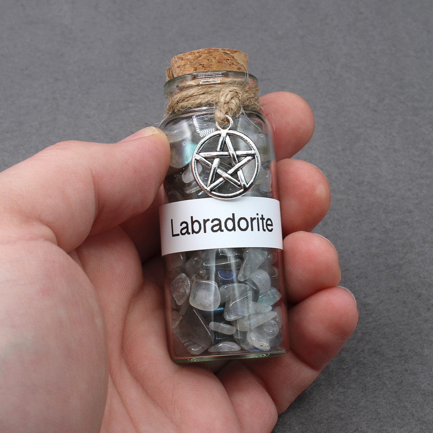 Labradorite- Apothecary Bottle - Witchcraft Essentials