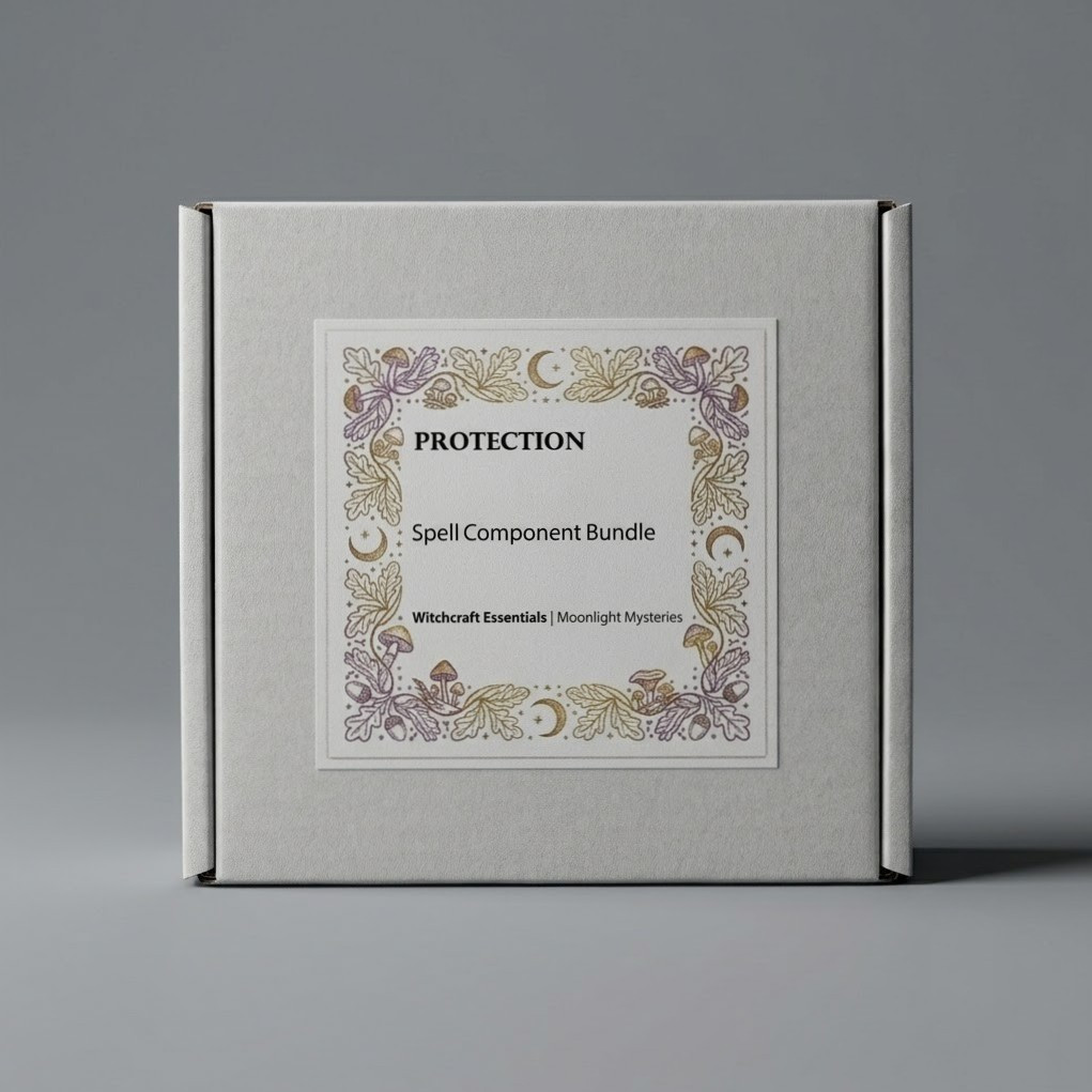 samhain ritual supplies - protection bundle or ingredients for samhain rituals  front shot -  for sale at our witch store.