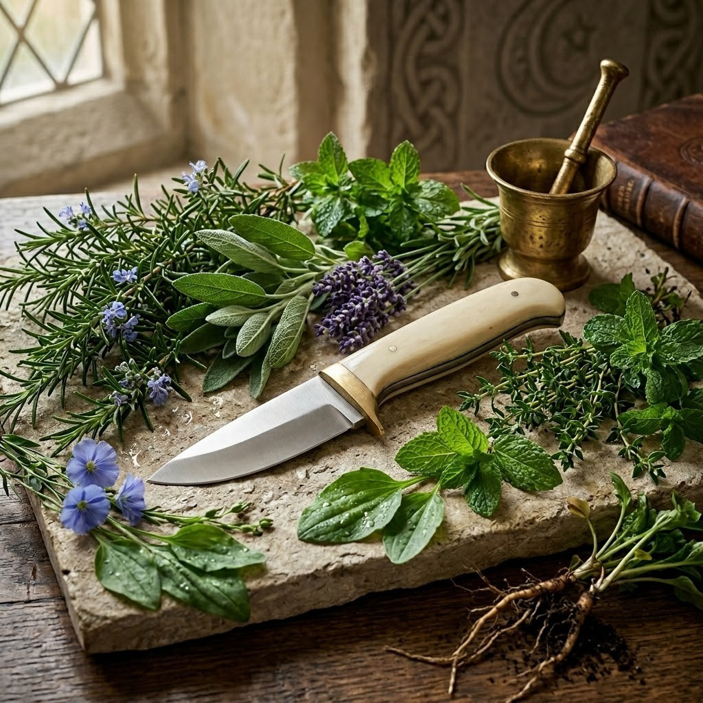 The Boline - White Handled Knife