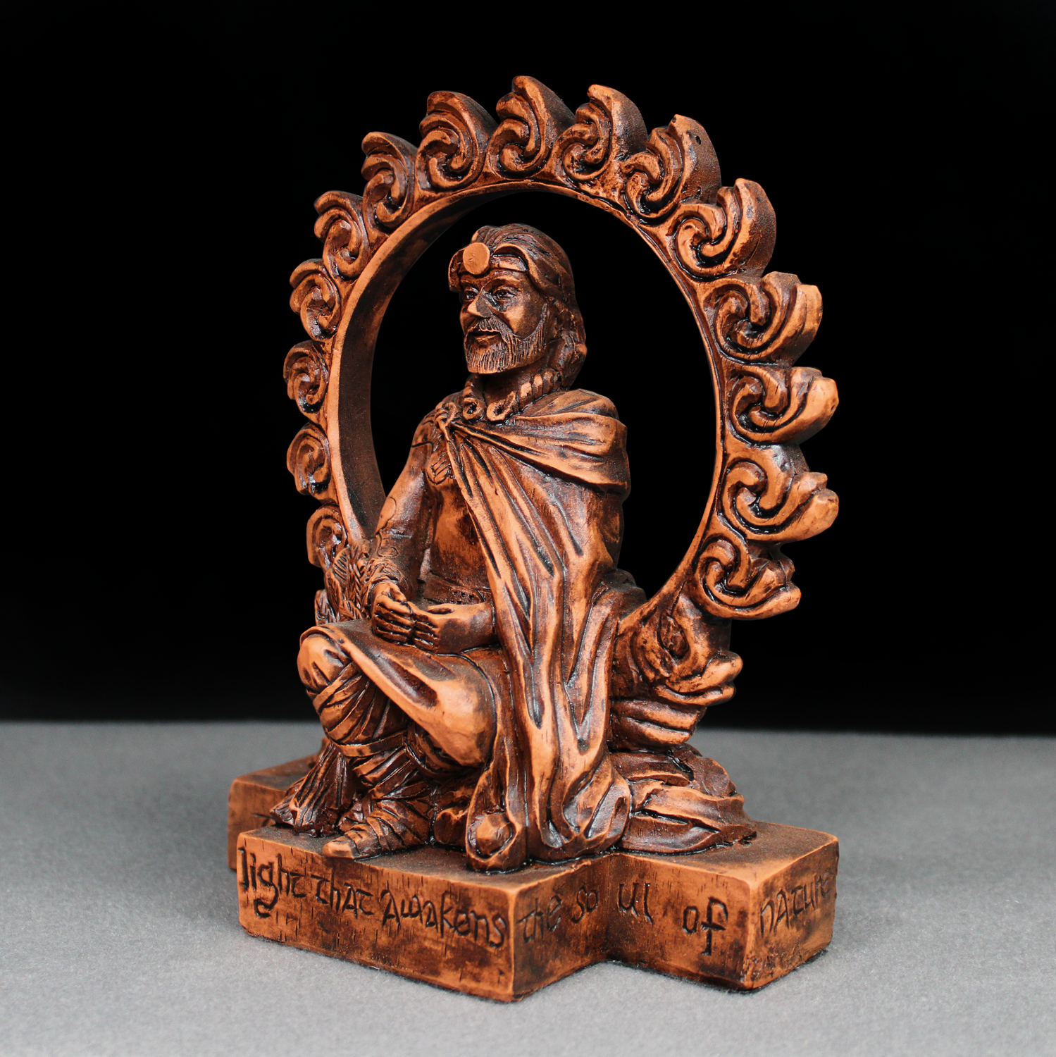 Lugh Figurine | Celtic Pagan God Statue - Redwood