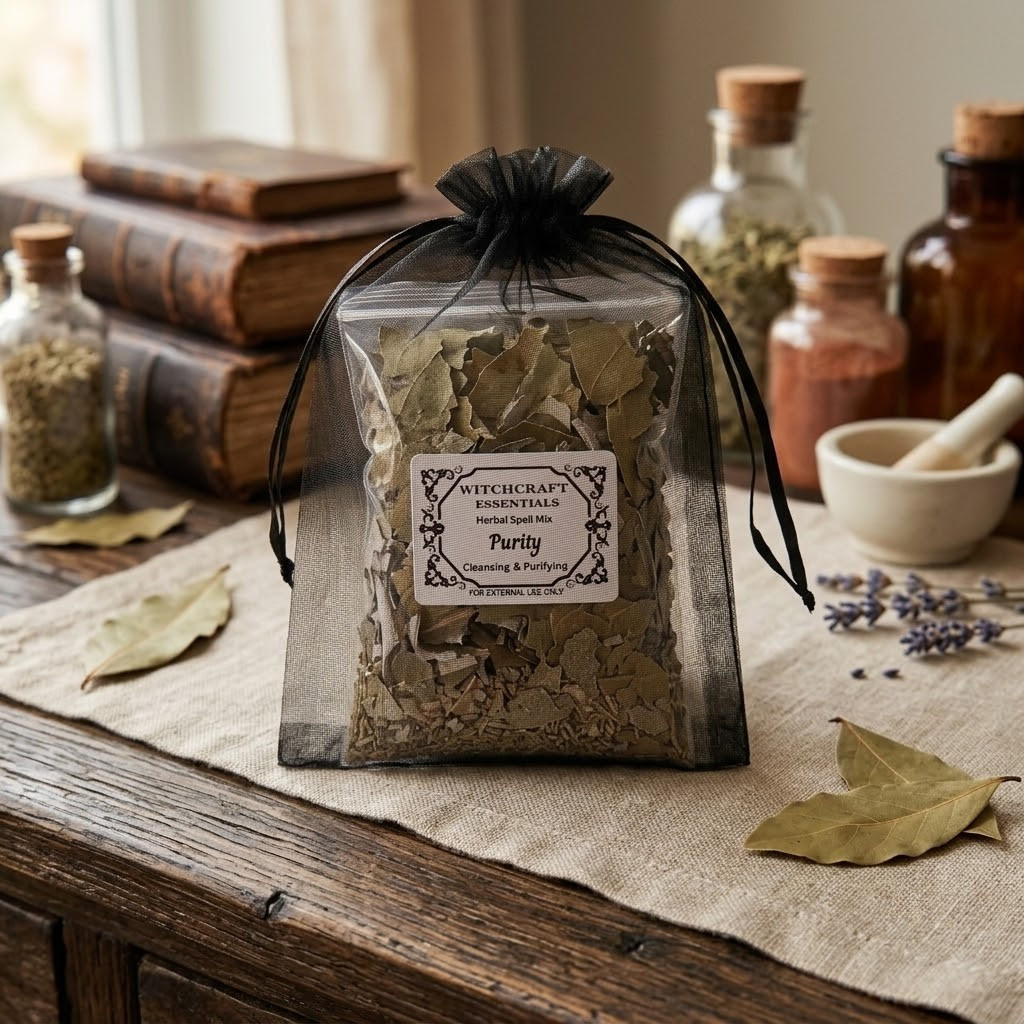 Purity cleansing and purification spell mix  spiritual hygiene supplies for wiccan pagan and witchy practice