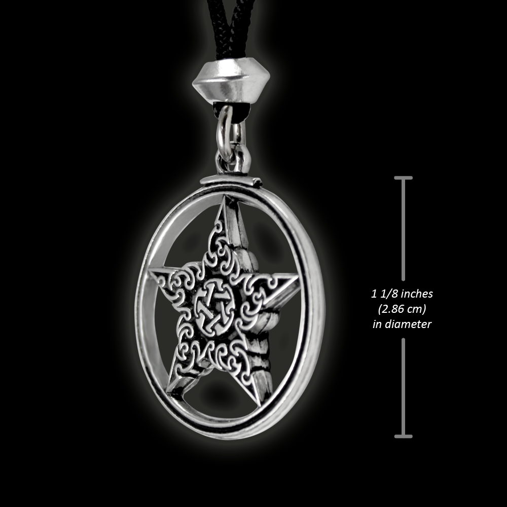 Gothic Pentacle Necklace Pendant Wiccan Jewelry