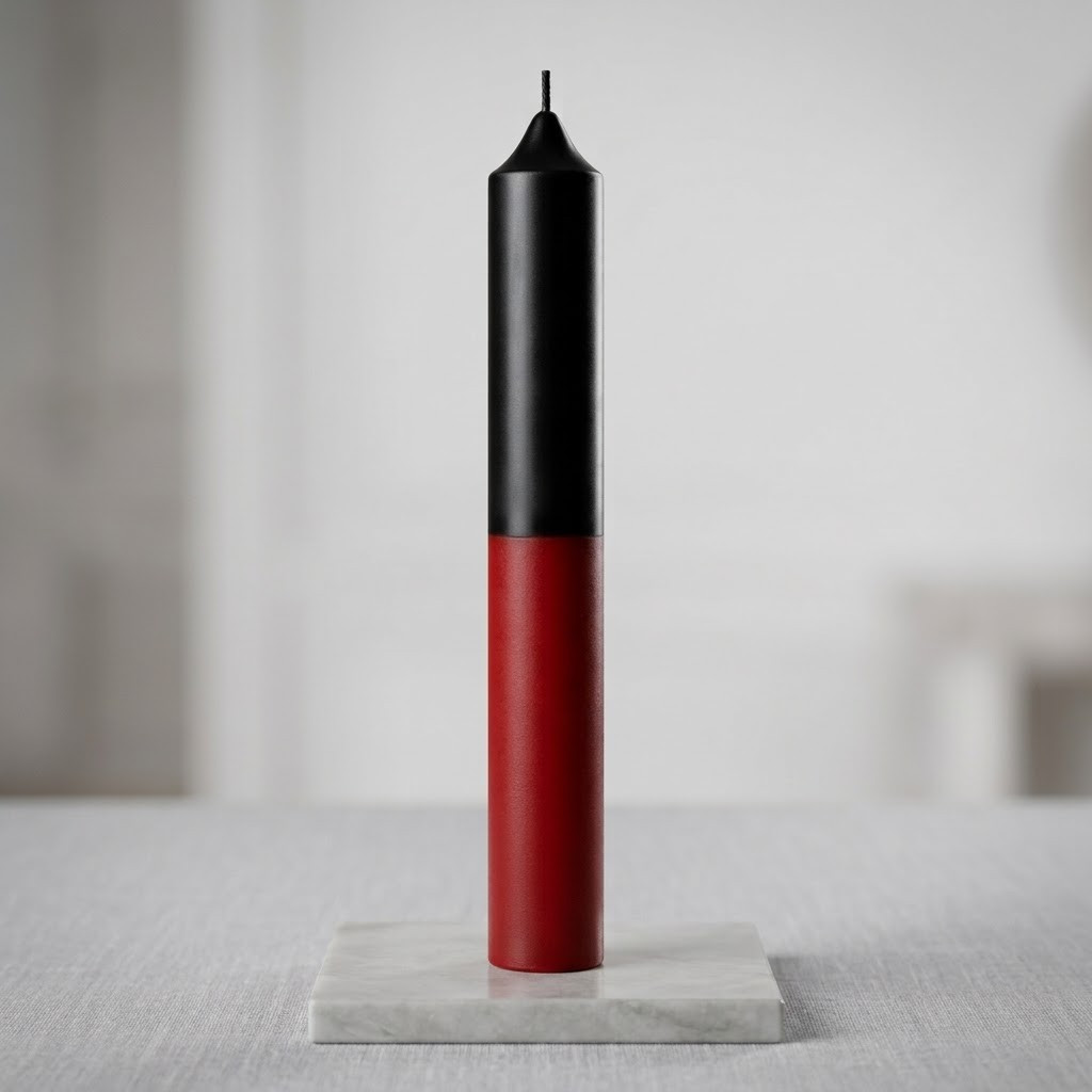 Double Action | Reversible Candle | Black & Red