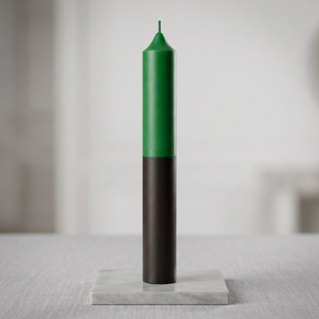 Double Action | Reversible Candle | Green & Black