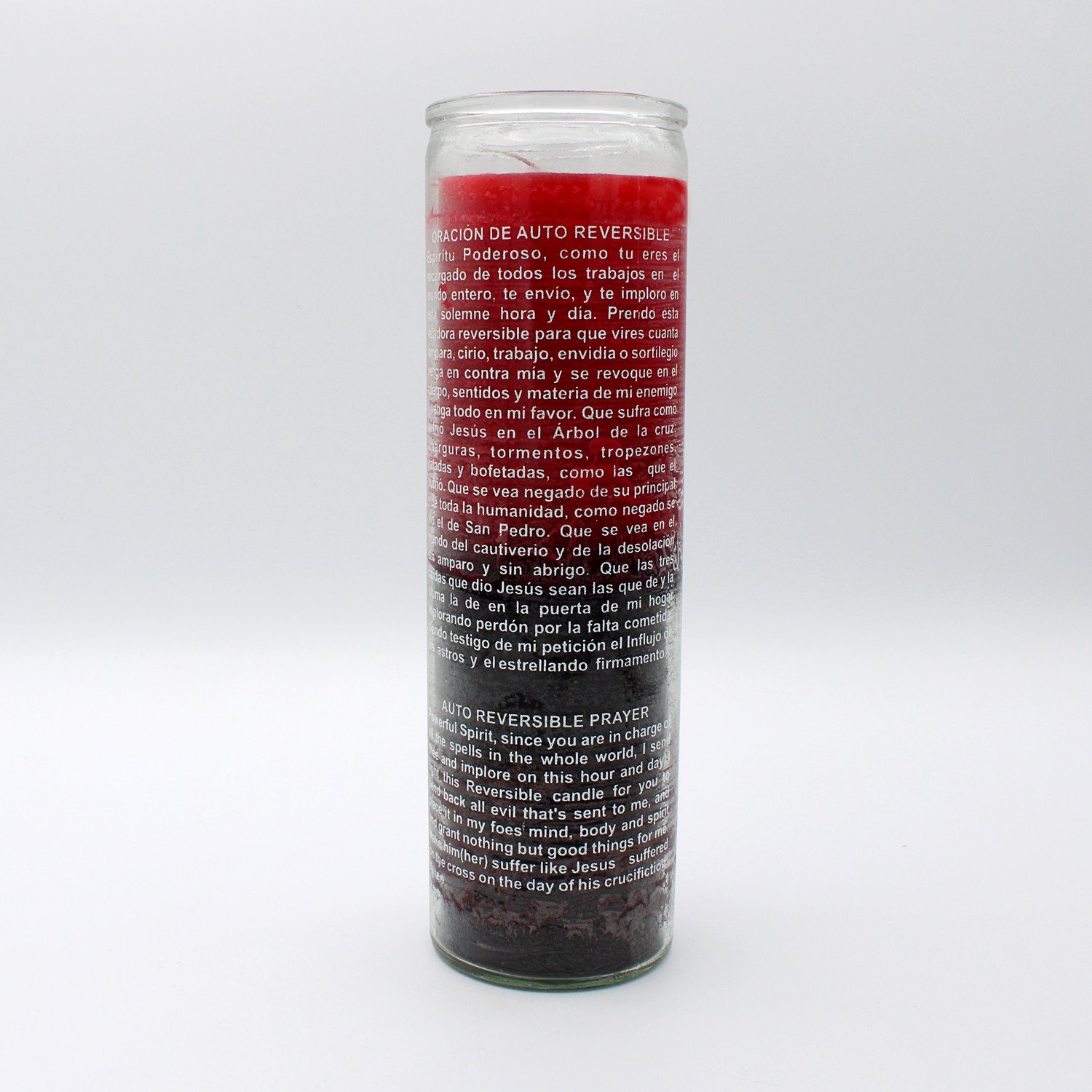 Double Action | Reversible Glass Candle | Black & Red