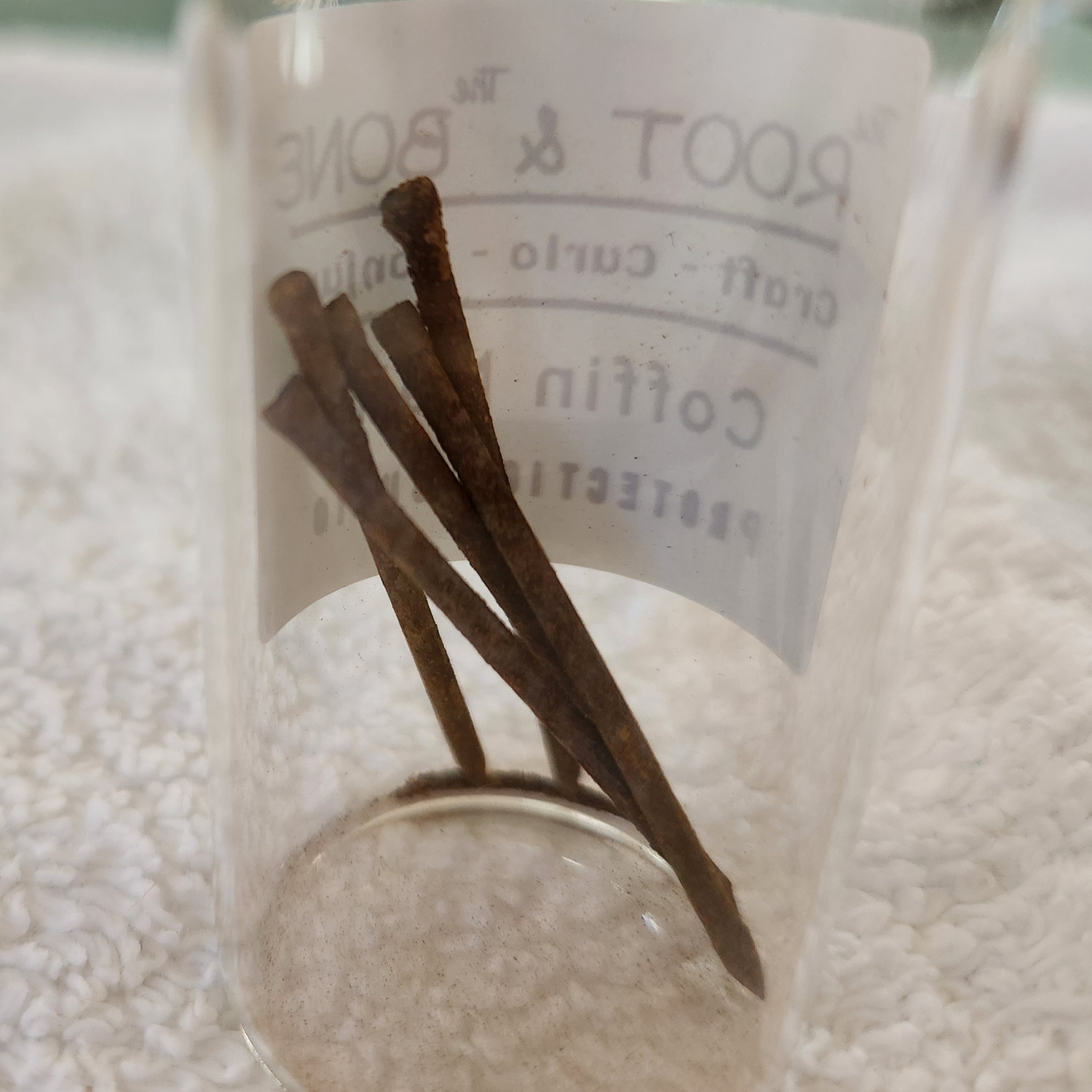 buy coffin nails for protection spells home warding iron nails banishing spell ingredients coffin nails for spell jars reversing work curios grounding iron for altar hoodoo & folk magick spell supplies how to use coffin nails in rootwork