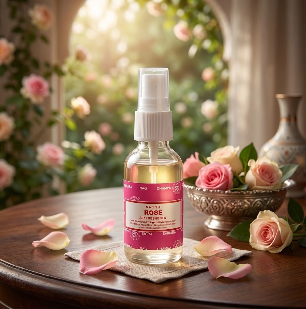Rose Spiritual Spray | Satya Air Freshener | 30ml (1 fl. oz. bottle)