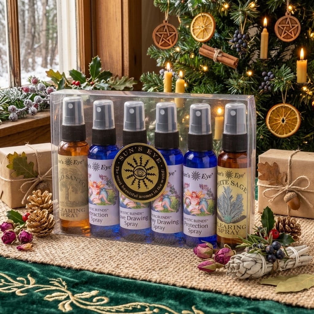 Set of 6 Spiritual Sprays Wiccan Gift Set | Smudging Mist