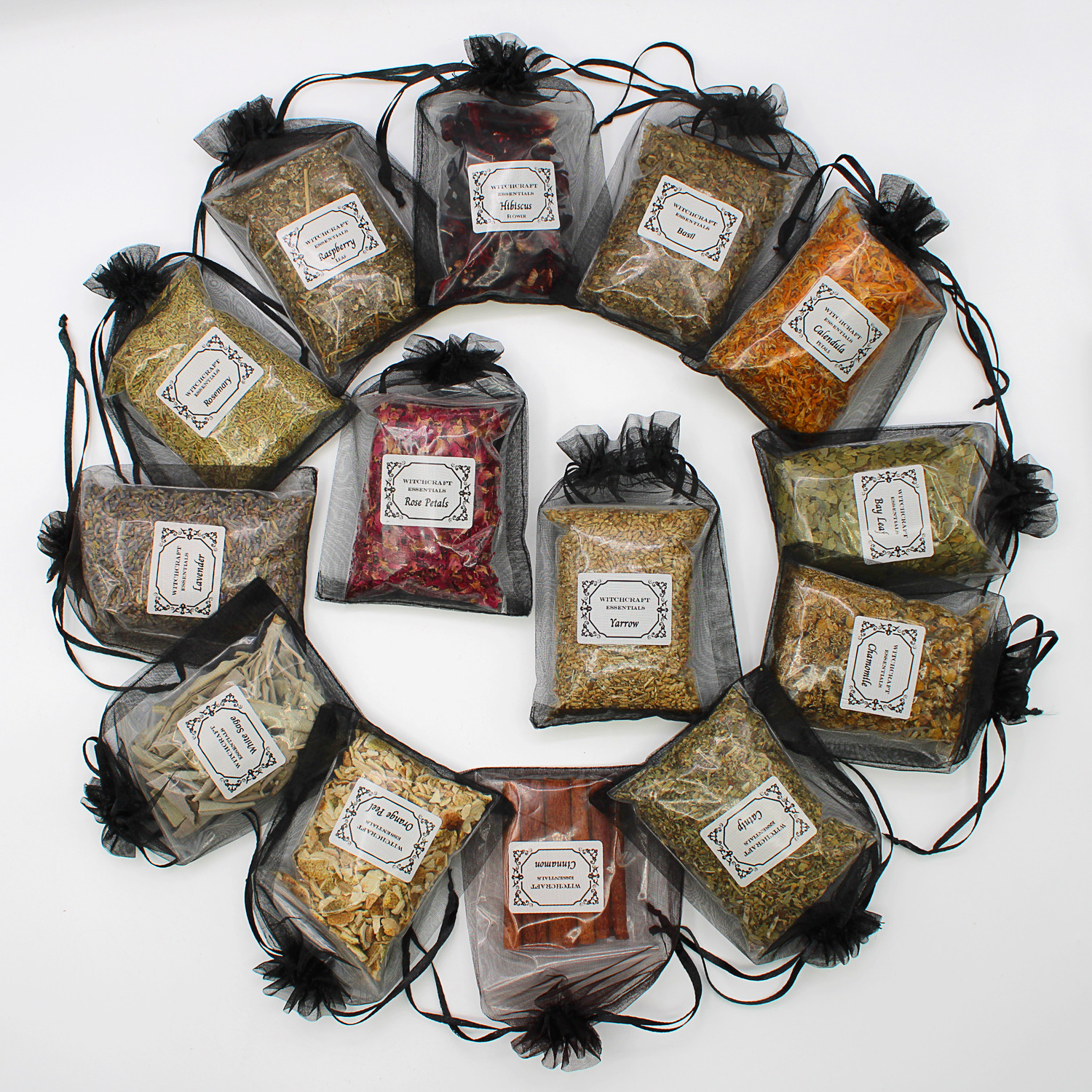 Deluxe Herbal Set | Witchcraft Essentials | 14 Herbs 3x4 Full Sized Bags