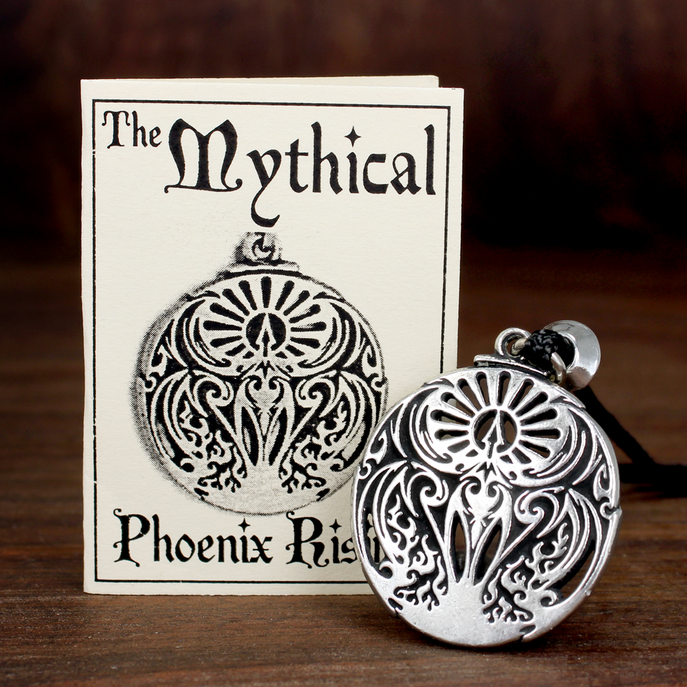 Phoenix Rising Necklace Fire Bird Pendant