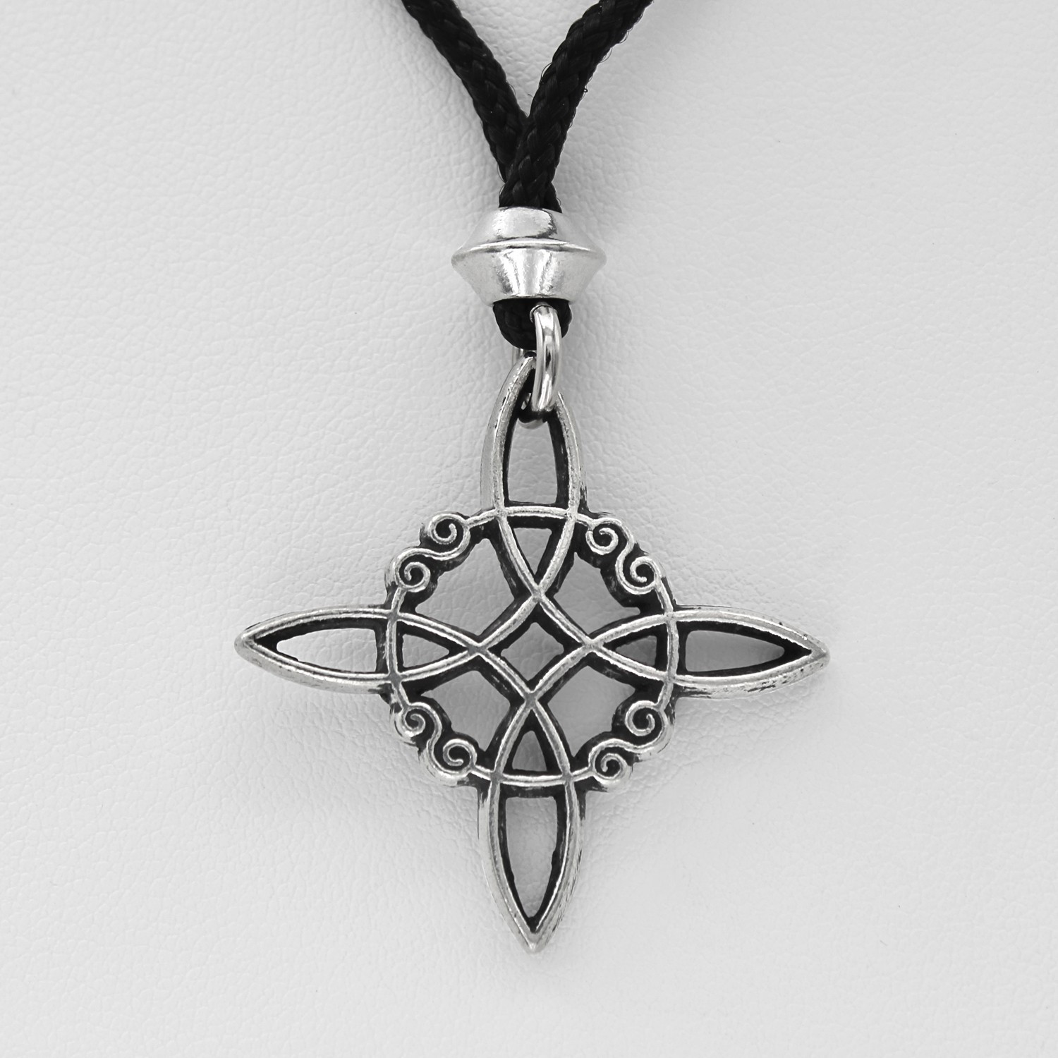 Luxury Pewter Witches Knot Minimalist Witchcraft Symbol Pendant