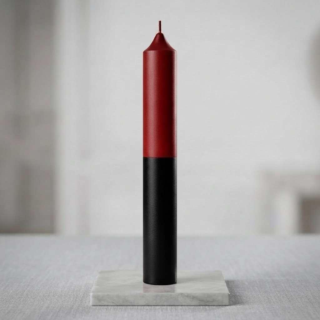 Double Action | Reversible Candle | Red over Black