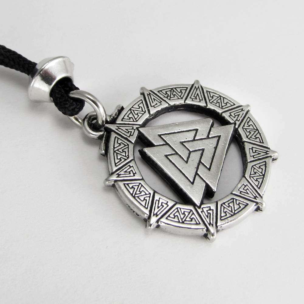 Valknut Warrior's Knot Pendant Necklace Norse Jewelry
