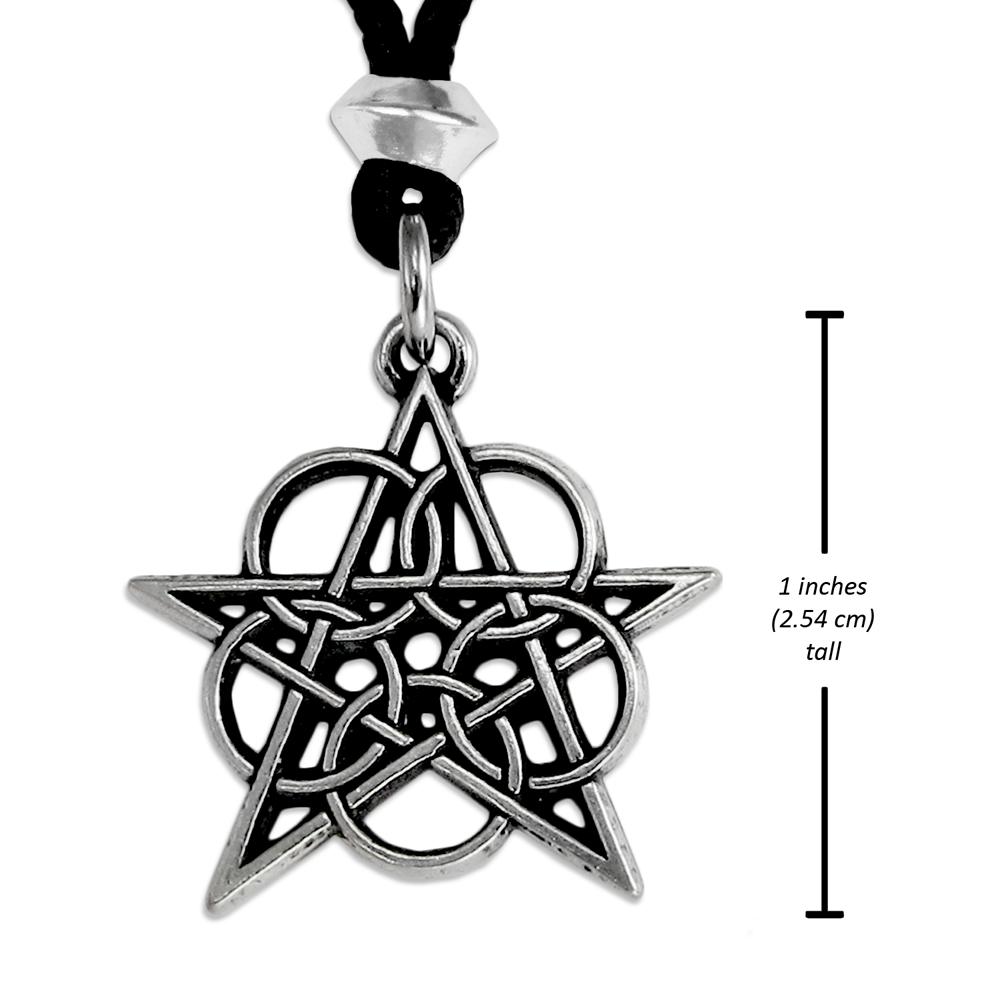 Ringed Pentagram Necklace Pendant Wiccan Jewelry