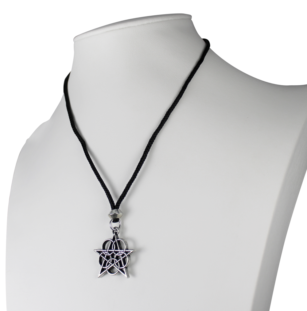 Ringed Pentagram Necklace Pendant Witchcraft Jewelry