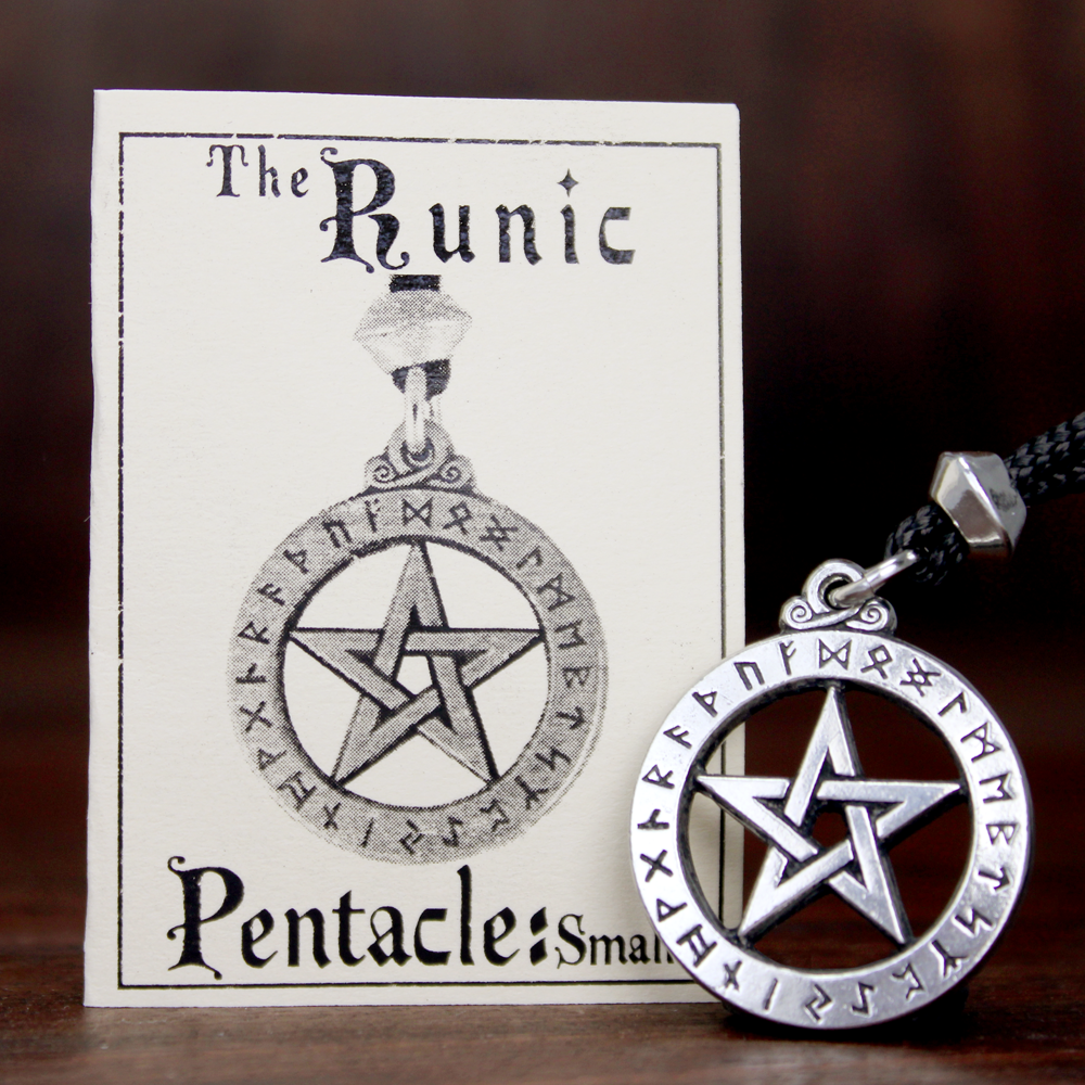 Small Rune Pendant  Pentacle Necklace