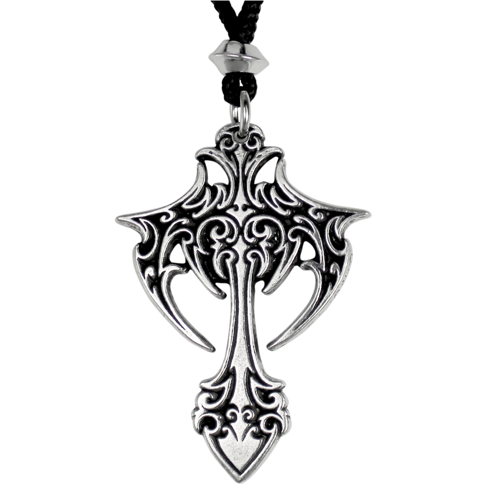 Large Gothic Cross Necklace Vampire Pendant Goth Jewelry