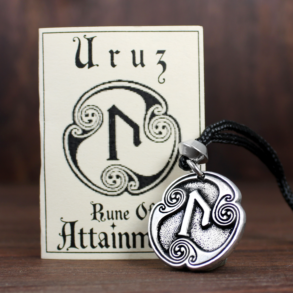 Uruz Rune Necklace Norse Pendant Jewelry