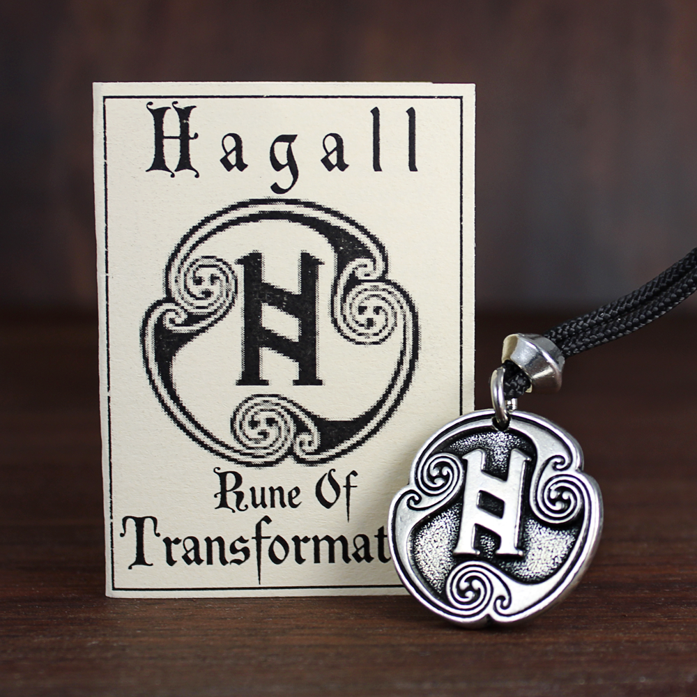 Hagalaz Necklace Norse Witchcraft Jewelry