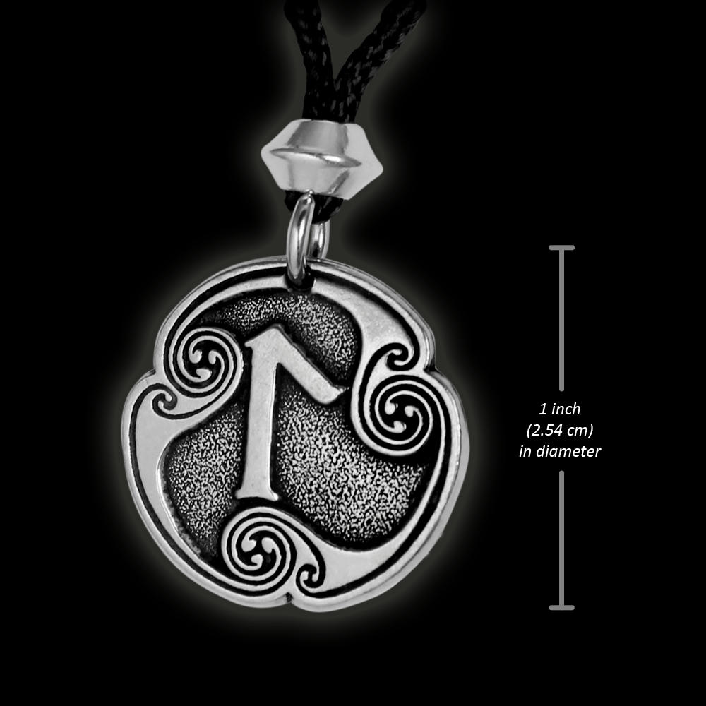 Laguz Laukaz Rune of Intuition Talisman Pendant Necklace