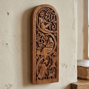 Wood Maiden, Mother, Crone Wall Plaque