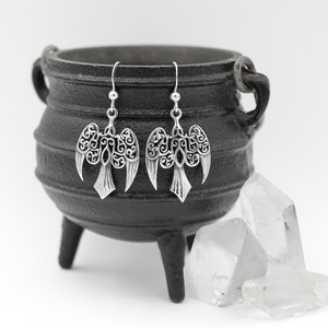The Morrigan | Raven Dark Goddess | Sterling Silver Earrings
