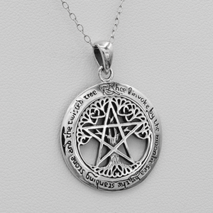 Tree Pentacle Necklace Yule Gift Idea Tree Pentacle Necklace Yule Gift Idea