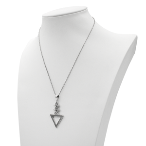 1st Degree Wiccan Pendant, Pagan Pentagram Necklace, Sterling Silver Coven Jewelry