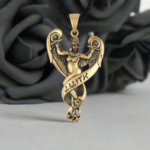 Bronze Lilith Goddess Pendant | Witchcraft & Witch Necklace | Pagan Jewelry | Samhain Amulet Bronze Lilith Goddess Pendant | Witchcraft & Witch Necklace | Pagan Jewelry | Samhain Amulet