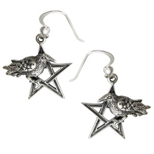 Sterling Silver Samhain Raven Pentagram Earrings | Spiritual Supplies | Wiccan Pagan Jewelry | Samhain Gifts & Ritual Tools | Wicca Store Sterling Silver Samhain Raven Pentagram Earrings | Spiritual Supplies | Wiccan Pagan Jewelry | Samhain Gifts & Ritual Tools | Wicca Store