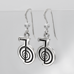 Cho Ku Rei Earrings - Sterling Silver Reiki Power Symbol Jewelry