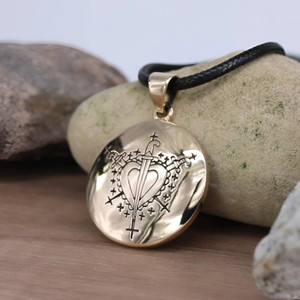 Bronze Ezili Dantor Talisman Necklace - Voodoo Pendant Jewelry