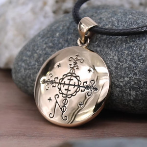 Papa Simbi Veve Pendant Necklace - Voodoo Talisman Jewelry Papa Simbi Veve Pendant Necklace - Voodoo Talisman Jewelry