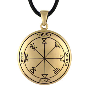 Bronze First Pentacle of the Moon Key of Solomon Gateway 